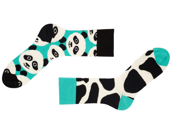 Panda Mismatched Socken Stains
